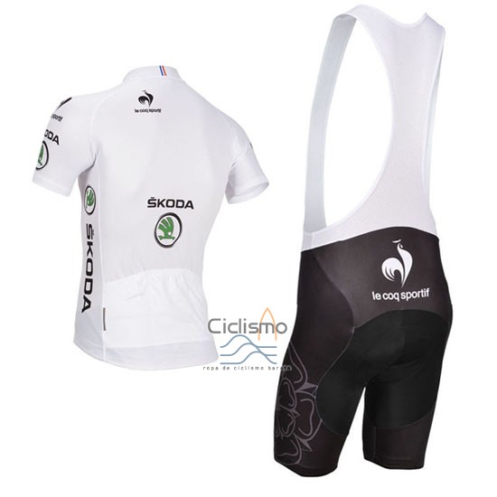 Tour DE Francia Ropa Ciclismo Culotte Corto 2014 Hombre Mangas Cortas Blanco